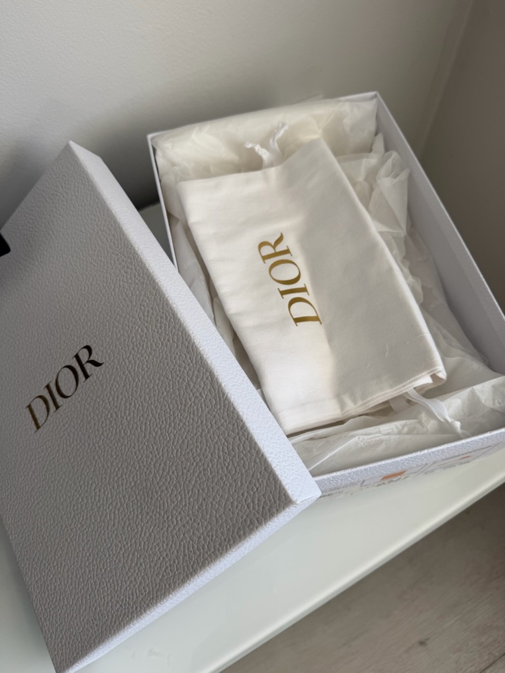 Dior Orange Fluo Logo Slide Sandals - Picture 7 of 7